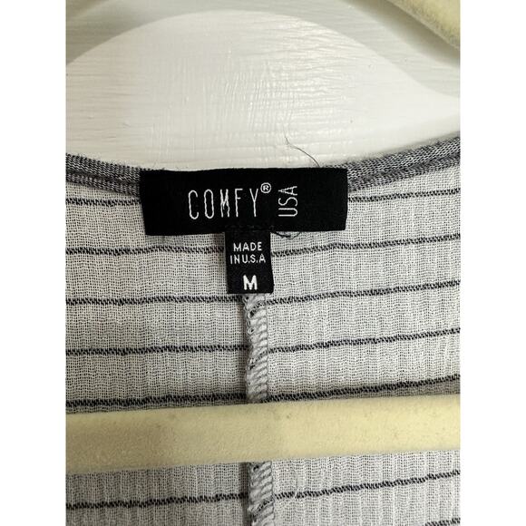 COMFY USA Medium Gray Pullover Dress Lagenlook Ruched Layering LargePockets - Picture 2 of 8